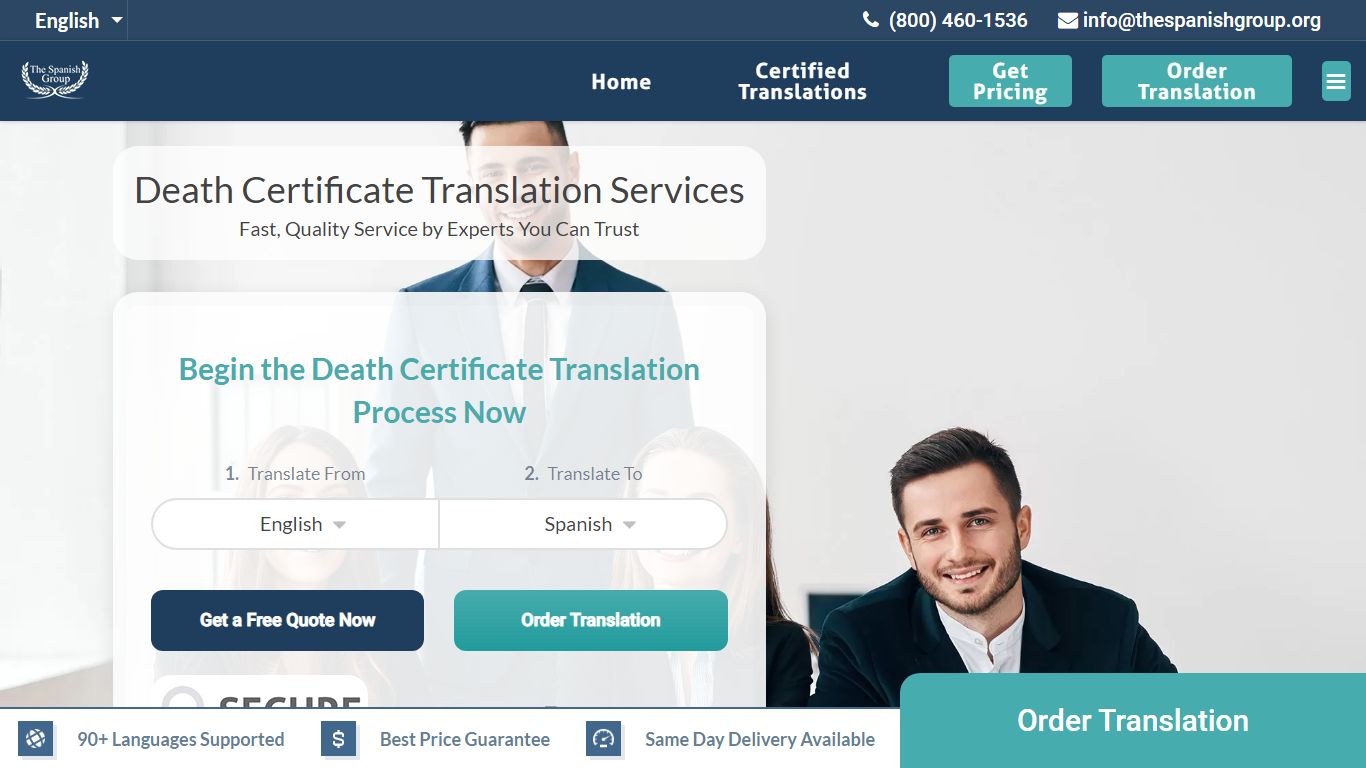 Death Certificate Translation Services - The Spanish Group